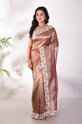 Fancy Brown Jimmy Choo Saree - Keya Seth Exclusive