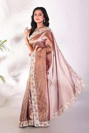 Fancy Brown Jimmy Choo Saree - Keya Seth Exclusive
