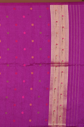 Magenta Blended Dupion Silk Saree - Keya Seth Exclusive