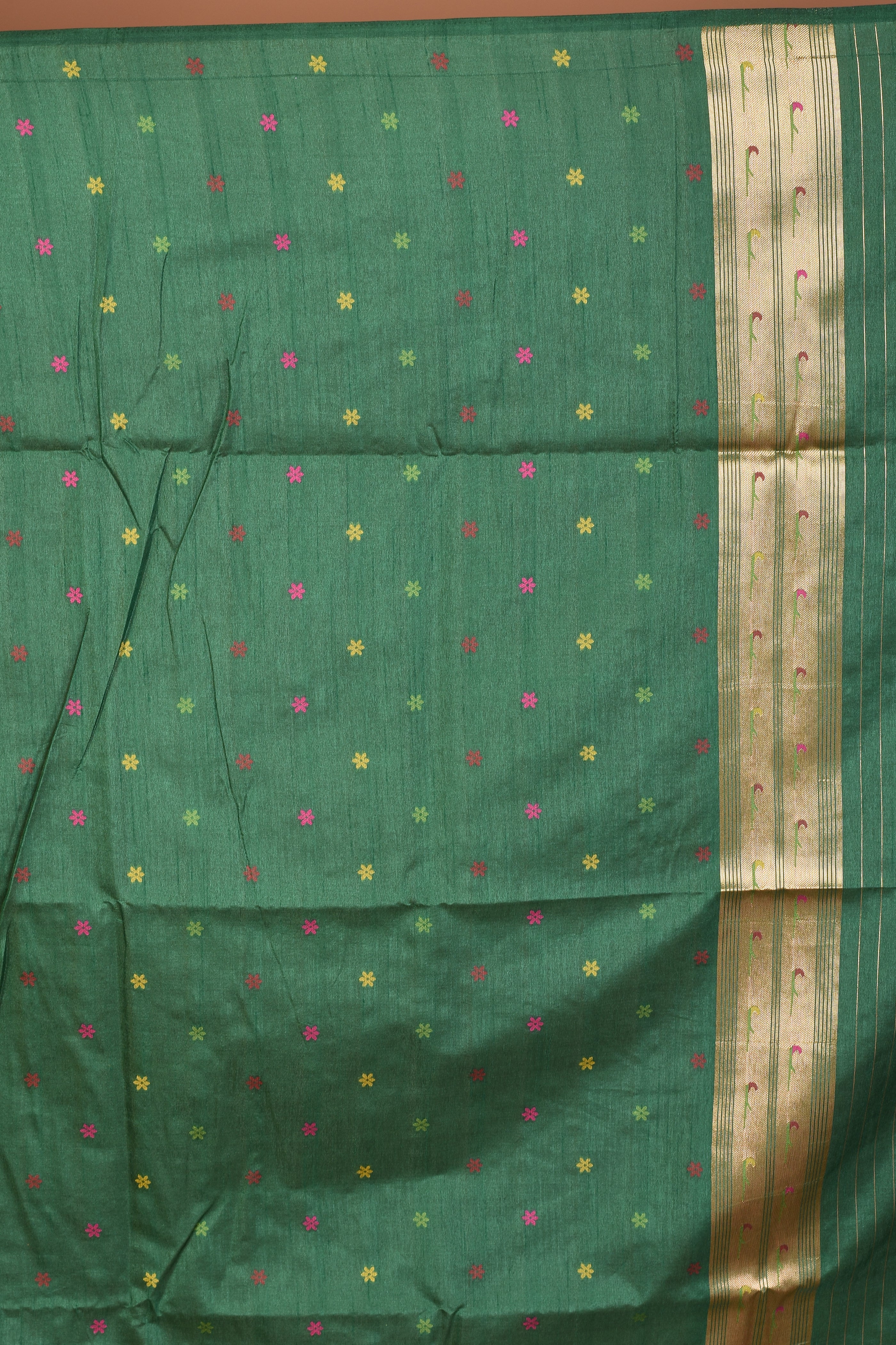 Green Dupion Silk Saree - Keya Seth Exclusive