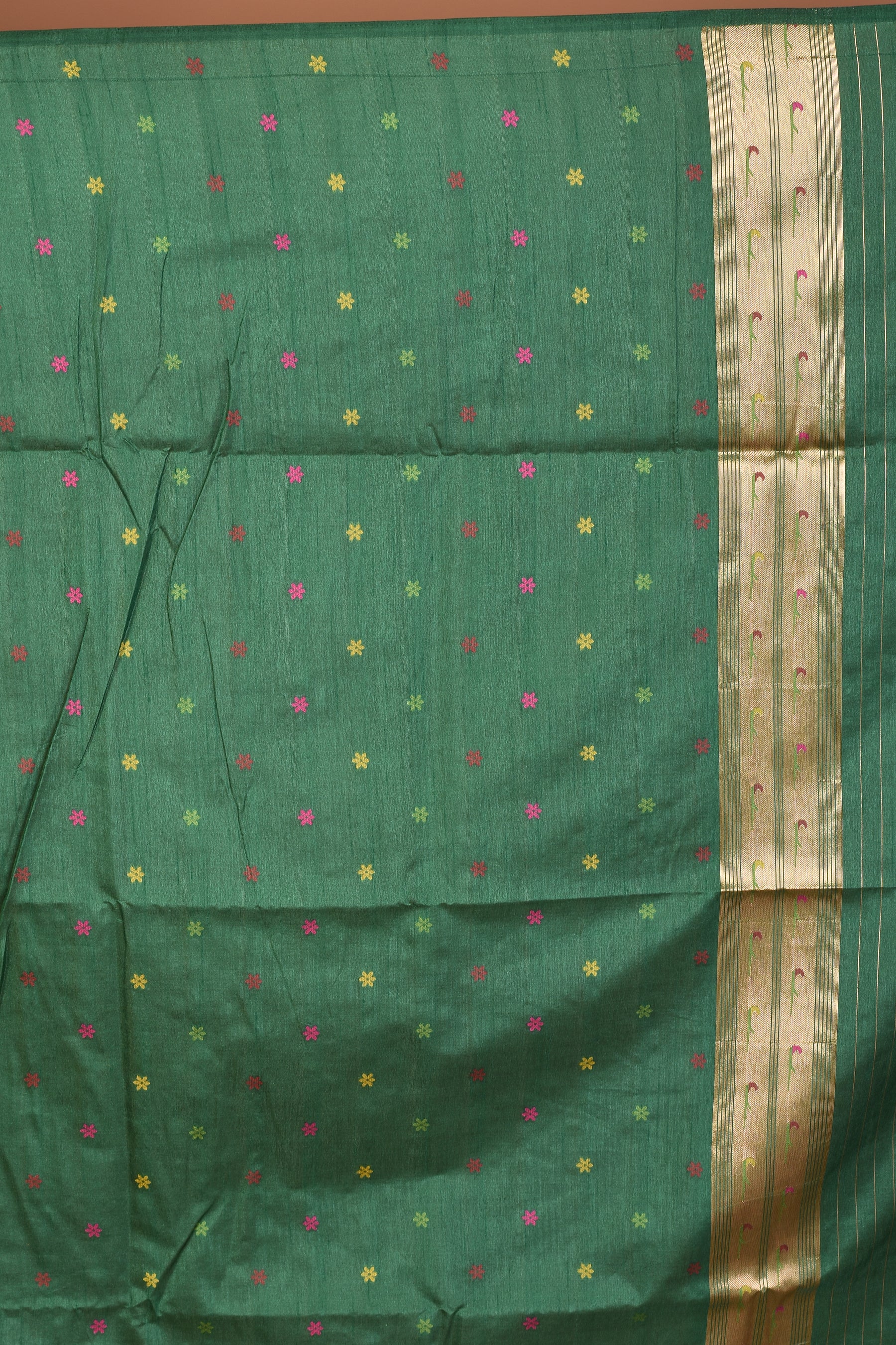 Green Dupion Silk Saree - Keya Seth Exclusive