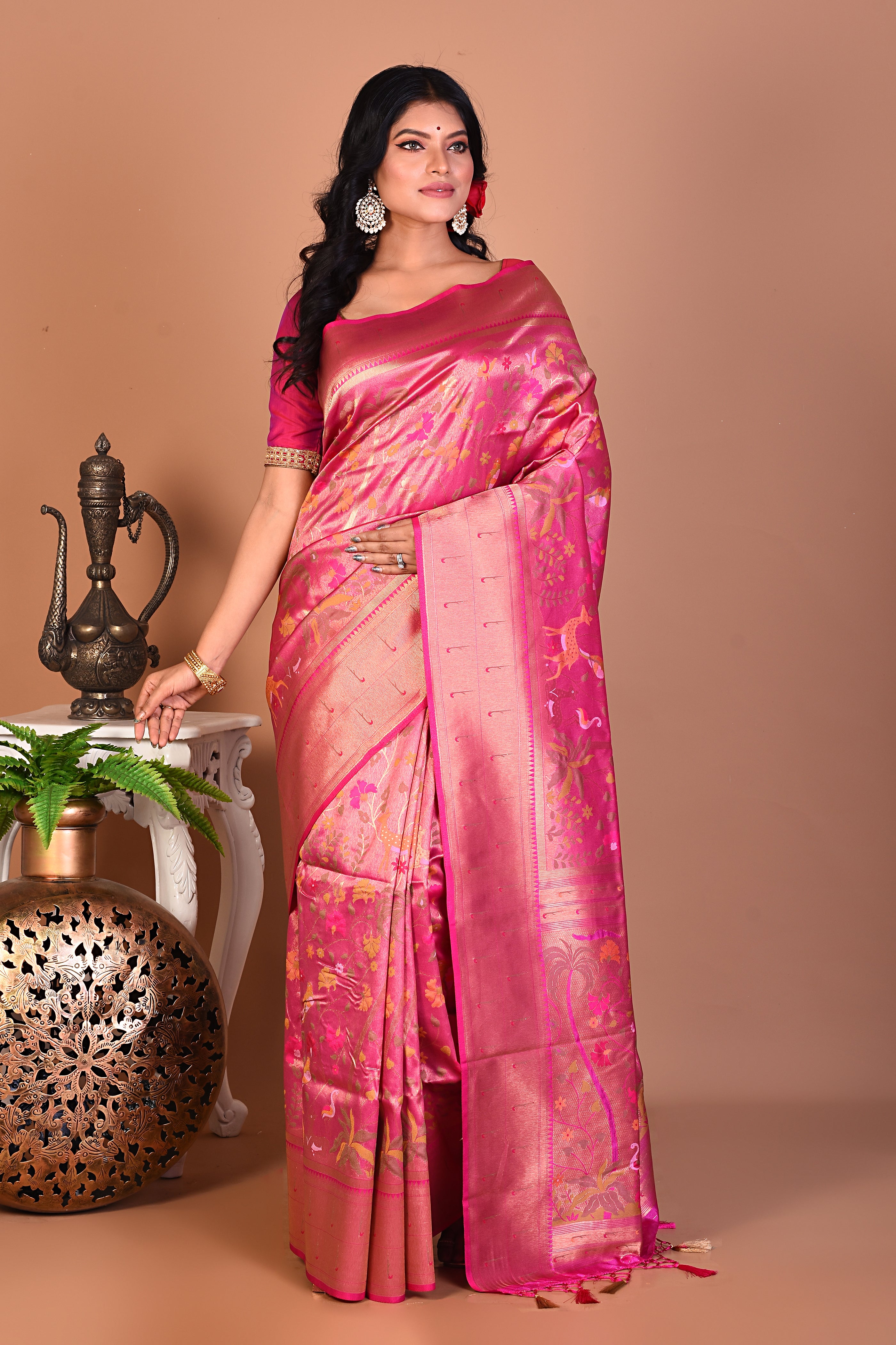 Pink Art Silk saree - Keya Seth Exclusive