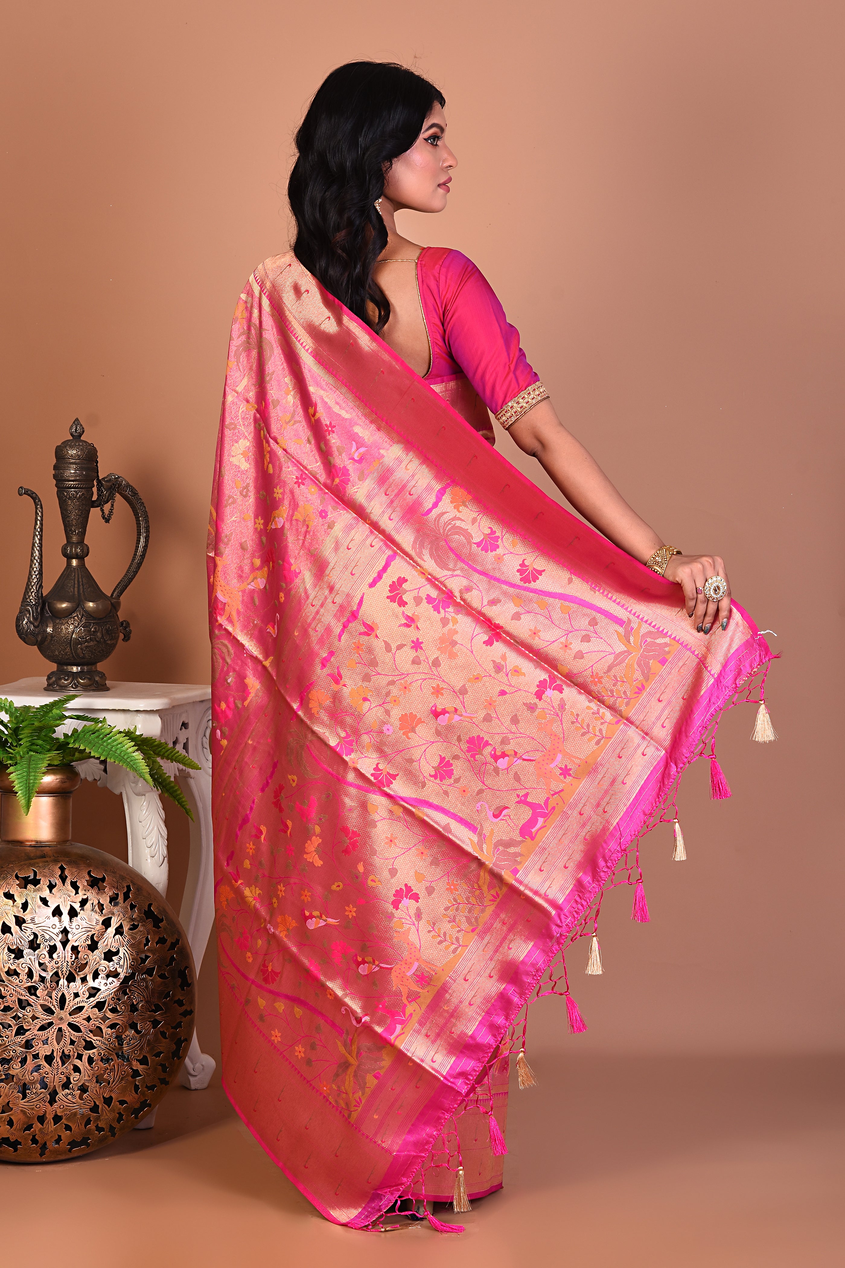 Pink Art Silk saree - Keya Seth Exclusive