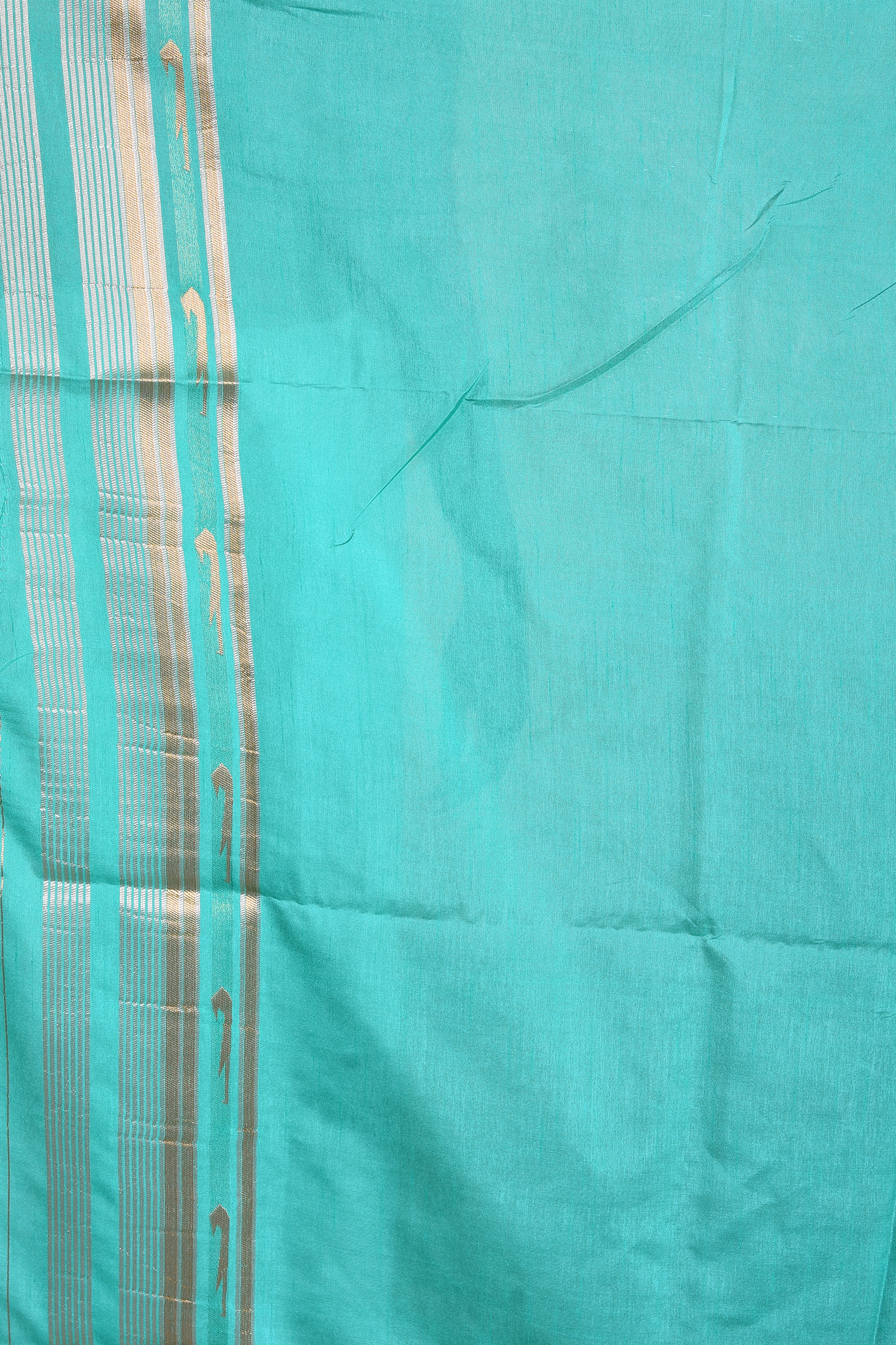 Sea Green Dupion Silk Saree - Keya Seth Exclusive