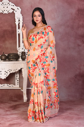 Beautiful Offwhite Jamdani Saree - Keya Seth Exclusive