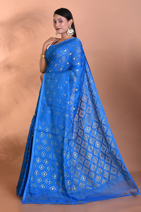 Blue Jamdani Saree - Keya Seth Exclusive