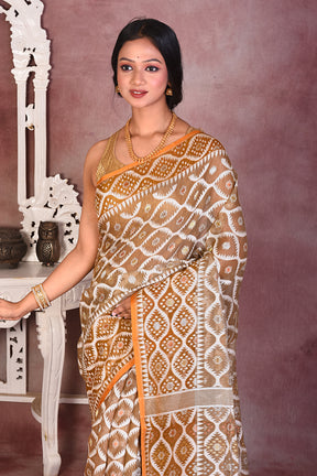 Elegant Brown Jamdani Saree - Keya Seth Exclusive