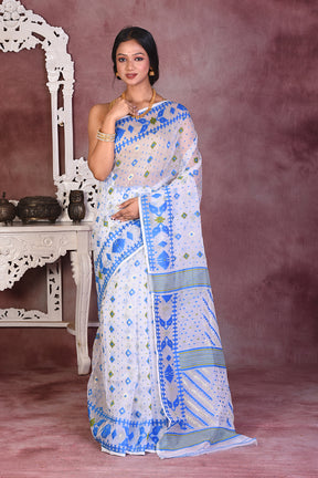 Elegant White Jamdani Saree - Keya Seth Exclusive