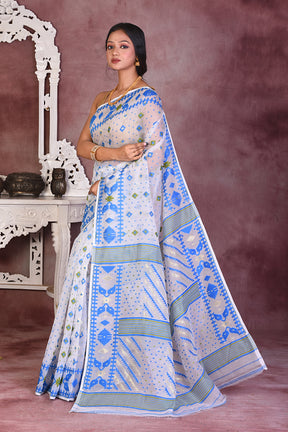 Elegant White Jamdani Saree - Keya Seth Exclusive