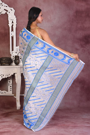 Elegant White Jamdani Saree - Keya Seth Exclusive