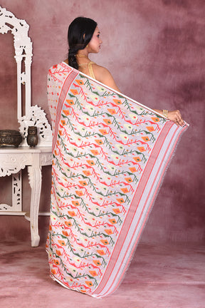 Elegant White Jamdani Saree - Keya Seth Exclusive