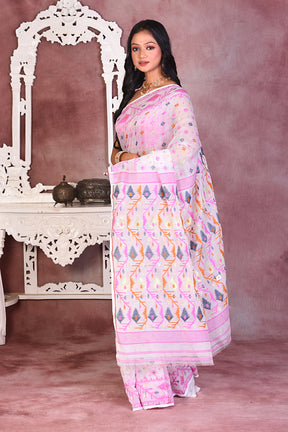 White Soft Jamdani Saree - Keya Seth Exclusive