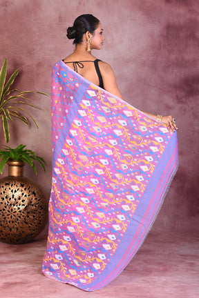 Lightweight Mauve Jamdani Saree - Keya Seth Exclusive