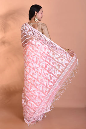 Peach Jamdani Saree - Keya Seth Exclusive