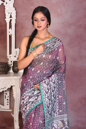 Beautiful Purple Jamdani Saree - Keya Seth Exclusive