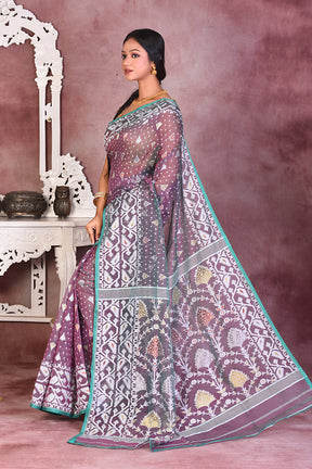 Beautiful Purple Jamdani Saree - Keya Seth Exclusive