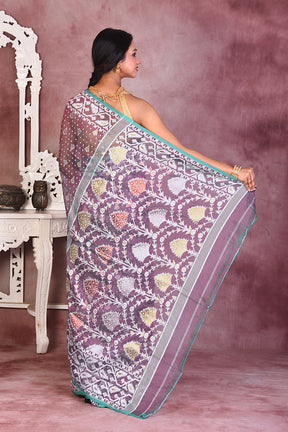 Beautiful Purple Jamdani Saree - Keya Seth Exclusive