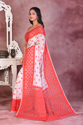 Beautiful White Jamdani Saree - Keya Seth Exclusive