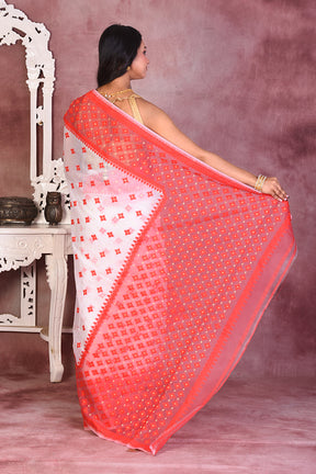 Beautiful White Jamdani Saree - Keya Seth Exclusive