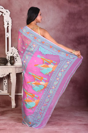 Beautiful Pink Jamdani Saree - Keya Seth Exclusive