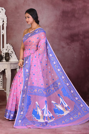 Gorgeous Pink Jamdani Saree - Keya Seth Exclusive