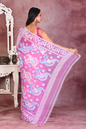 Pink Soft Jamdani Saree - Keya Seth Exclusive