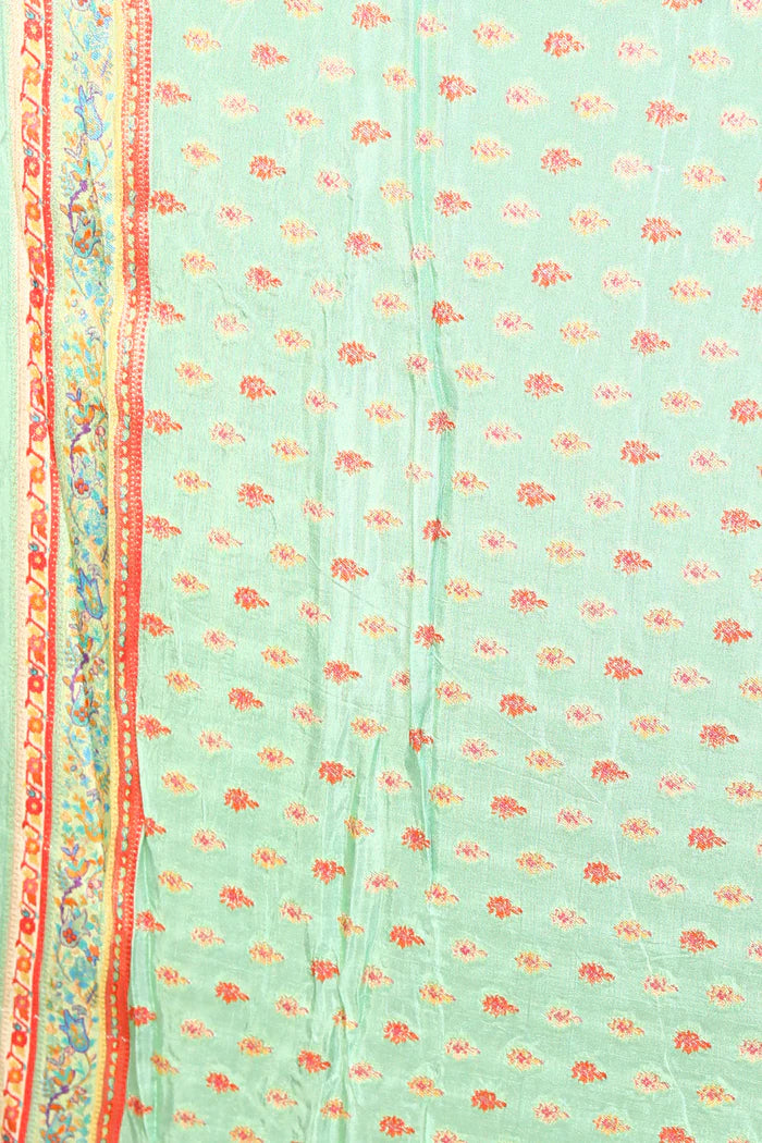 Multicolored Blended Satin Silk Saree - Keya Seth Exclusive