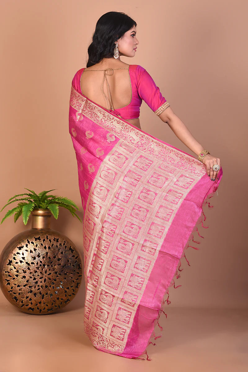 Pink Art Silk Saree - Keya Seth Exclusive