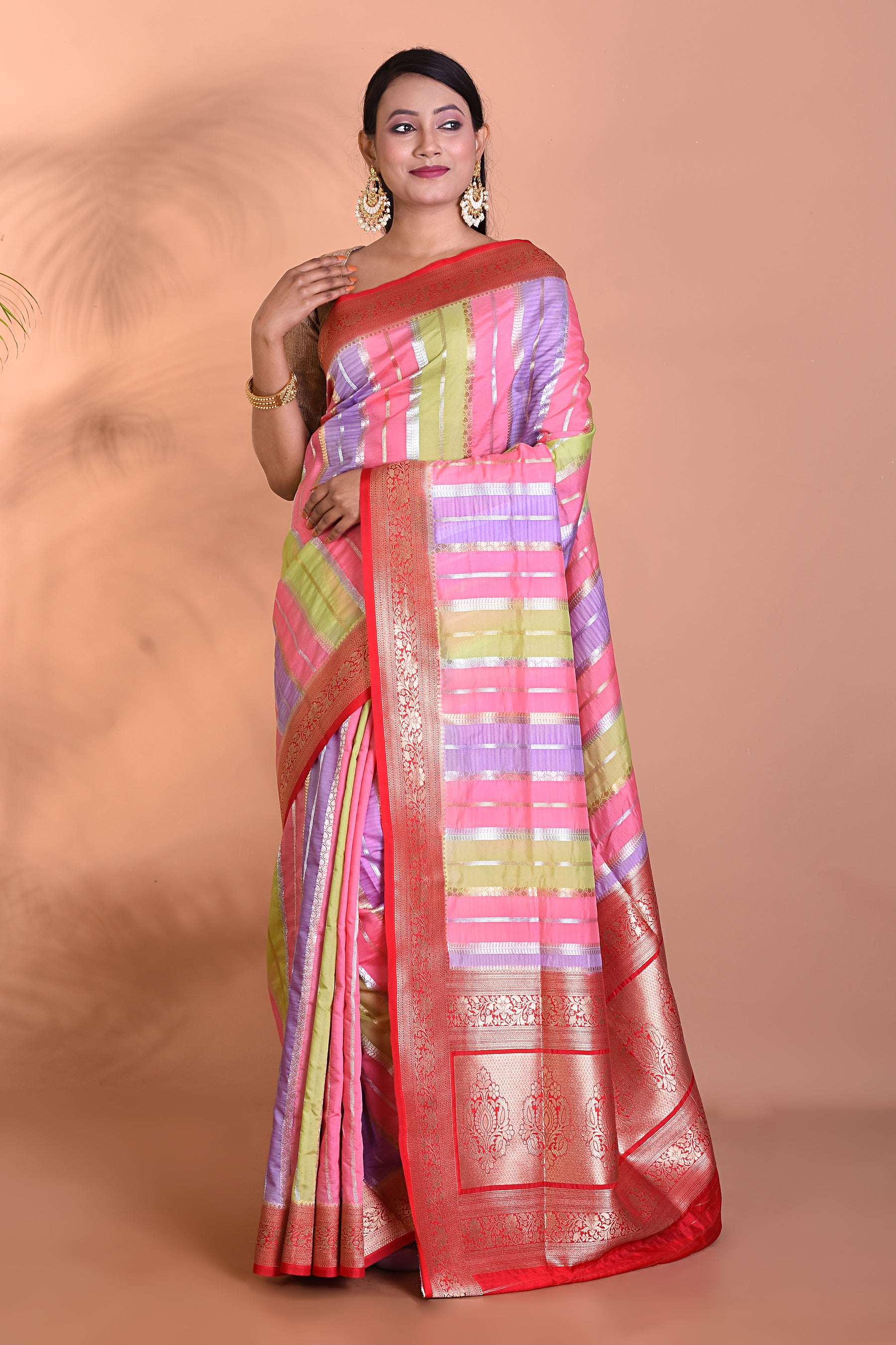 Multicolored Chanderi Silk Saree - Keya Seth Exclusive