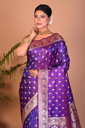 Lightweight Lilac Banarasi Saree - Keya Seth Exclusive