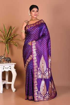 Gorgeous Purple Banarasi Saree - Keya Seth Exclusive