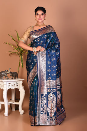 Gorgeous Bright Blue Banarasi Saree - Keya Seth Exclusive