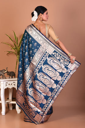 Gorgeous Bright Blue Banarasi Saree - Keya Seth Exclusive