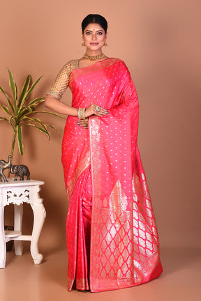 Gorgeous Pink Banarasi Saree - Keya Seth Exclusive