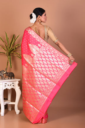 Gorgeous Pink Banarasi Saree - Keya Seth Exclusive