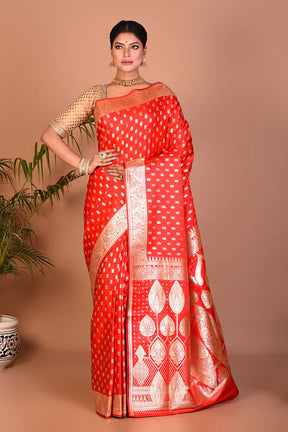 Beautiful Red Banarasi Saree - Keya Seth Exclusive