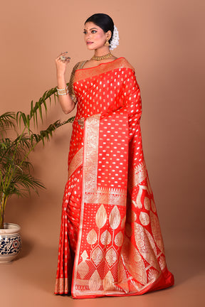 Beautiful Red Banarasi Saree - Keya Seth Exclusive