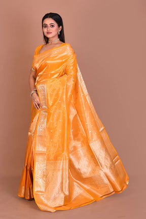 Yellow Pure Tissue Kanjivaram Silk Saree - Keya Seth Exclusive