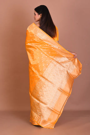 Yellow Pure Tissue Kanjivaram Silk Saree - Keya Seth Exclusive