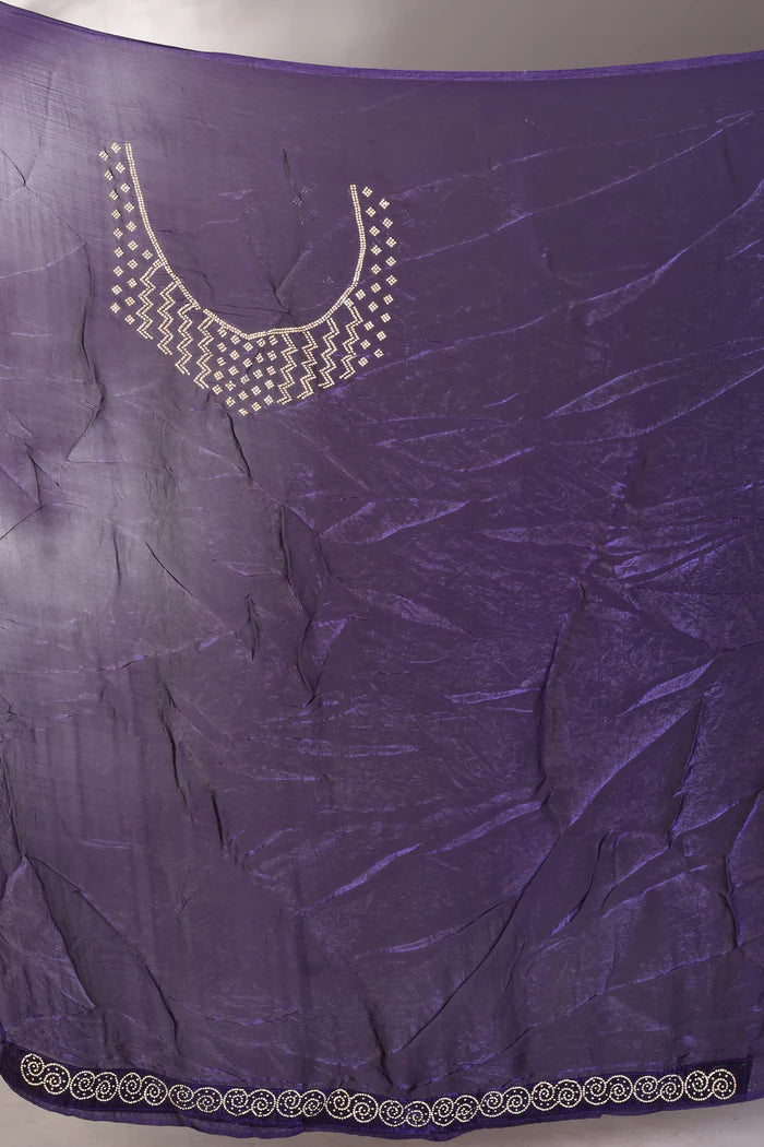 Fancy Purple Organza Saree - Keya Seth Exclusive
