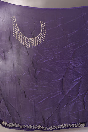 Fancy Purple Organza Saree - Keya Seth Exclusive