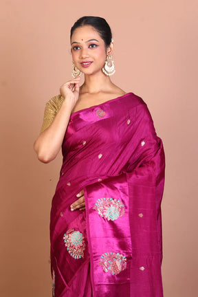Purple Blended Silk Saree - Keya Seth Exclusive