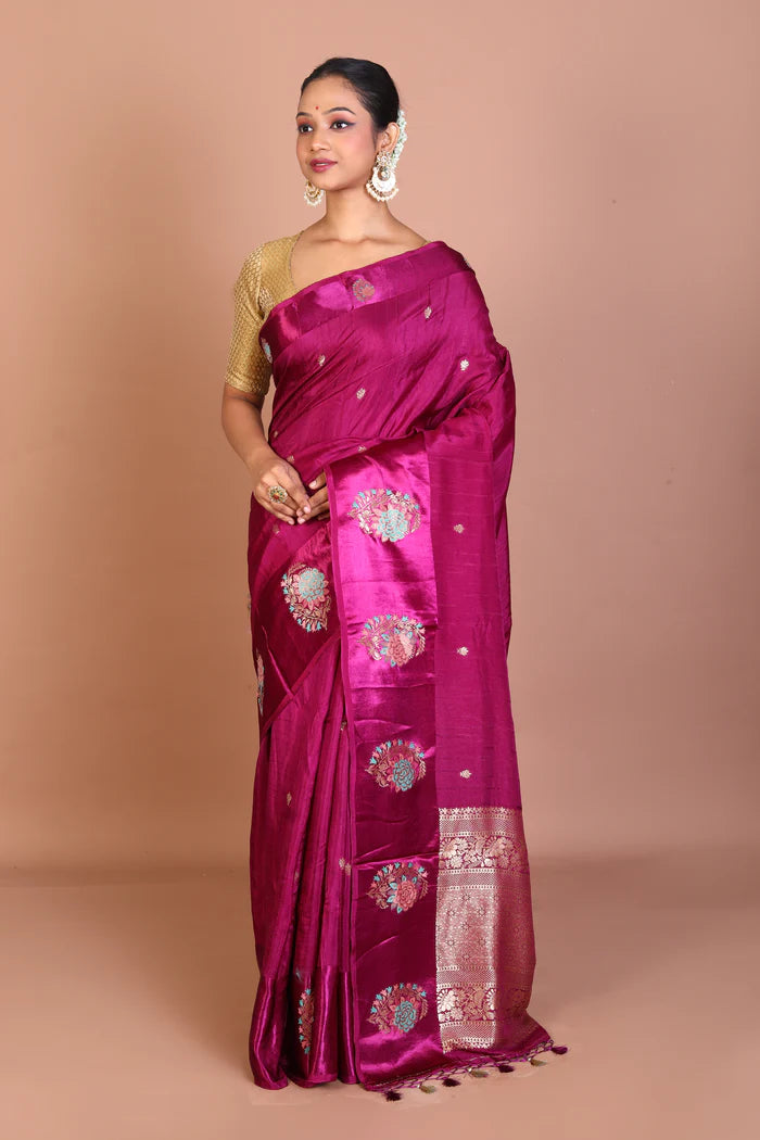 Purple Blended Silk Saree - Keya Seth Exclusive