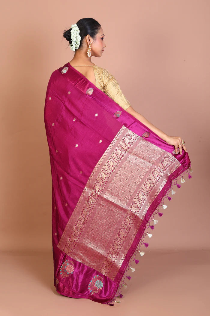 Purple Blended Silk Saree - Keya Seth Exclusive