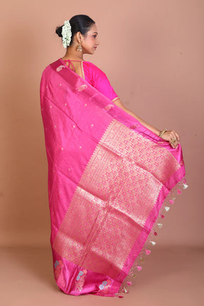 Magenta Blended Silk Saree - Keya Seth Exclusive