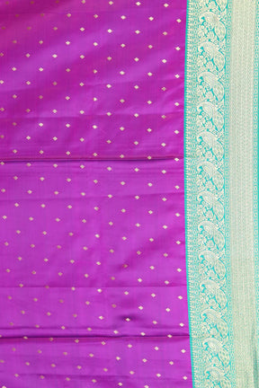 Purple Position Print Blended Silk Saree - Keya Seth Exclusive