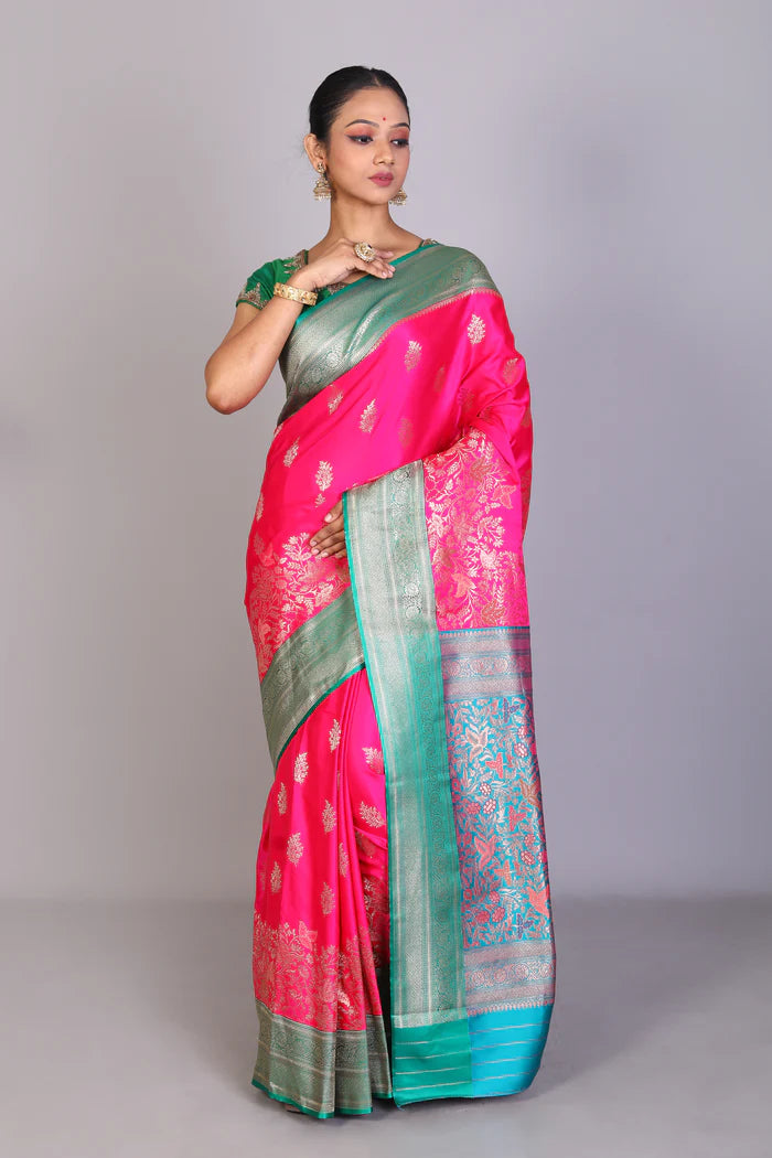 Rani Blended Satin Silk Saree - Keya Seth Exclusive