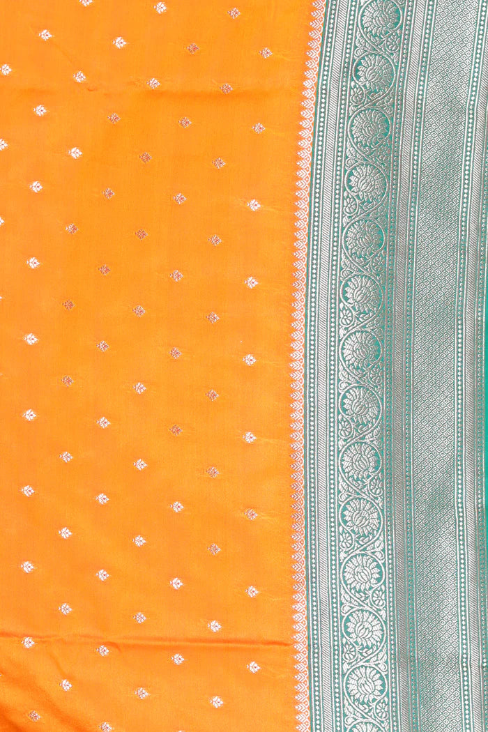 Mustard Satin Silk Blended Saree - Keya Seth Exclusive