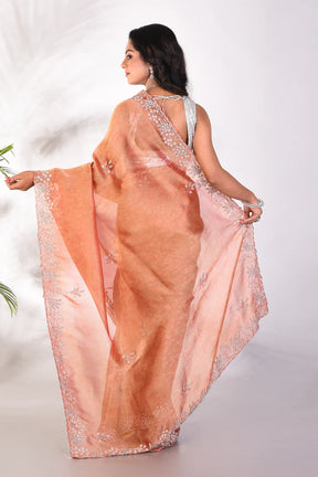 Fancy Metallic Brown Jimmy Choo Saree - Keya Seth Exclusive