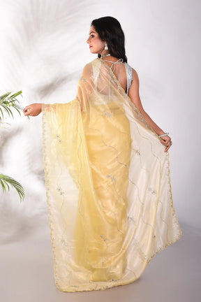 Fancy Golden Jimmy Choo Saree - Keya Seth Exclusive
